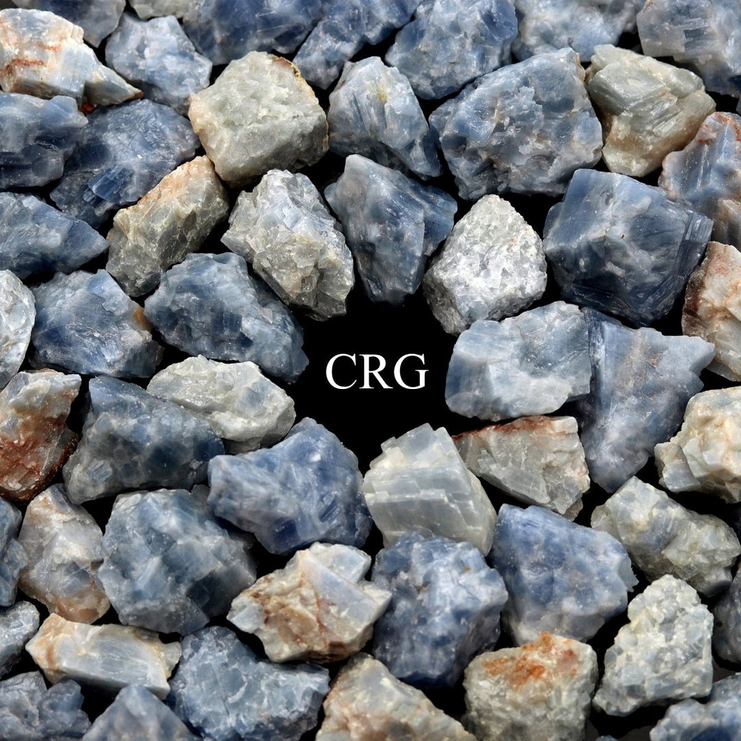 Blue Calcite Rough (Size 1.5 to 3.5 Inches) Bulk Wholesale Lot Crystal MineralsCrystal River Gems