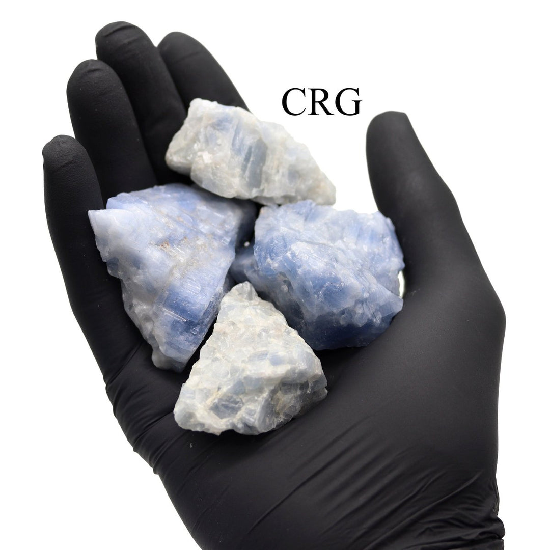 Blue Calcite Rough (Size 1.5 to 3.5 Inches) Bulk Wholesale Lot Crystal MineralsCrystal River Gems