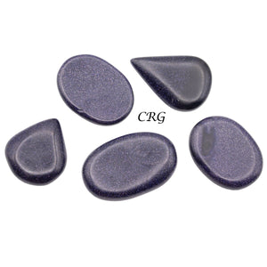 Blue Goldstone Cabochons (75 Grams) Mixed Sizes Bulk Wholesale Lot Crystal Minerals