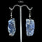 Blue Kyanite Blade Earrings with Silver-Plated Ear Wire (2 Pieces) Size 1 to 2 Inches Crystal Jewelry