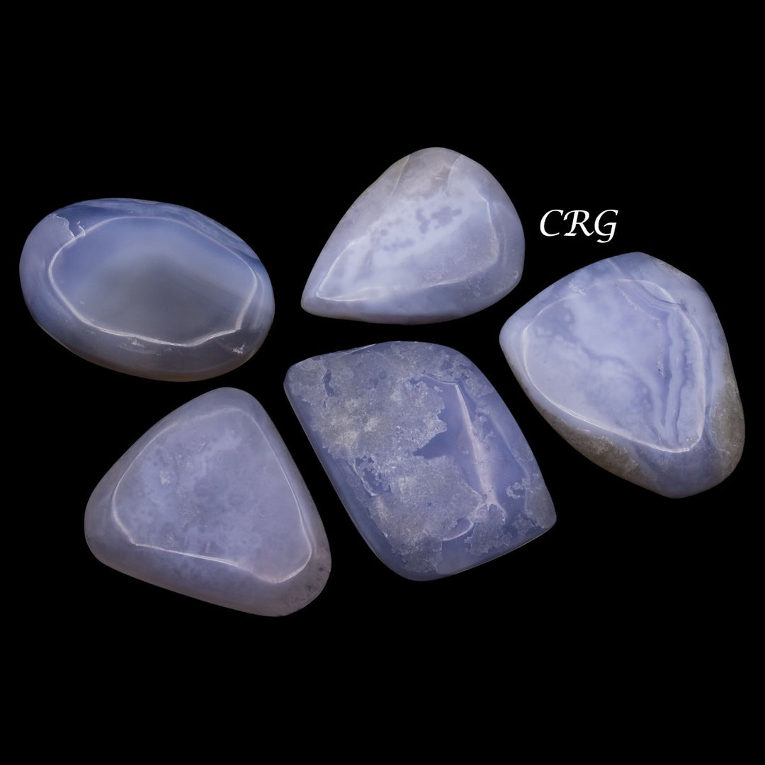 Blue Lace Agate Cabochons (75 Grams) Mixed Sizes Bulk Wholesale Lot Crystal Minerals