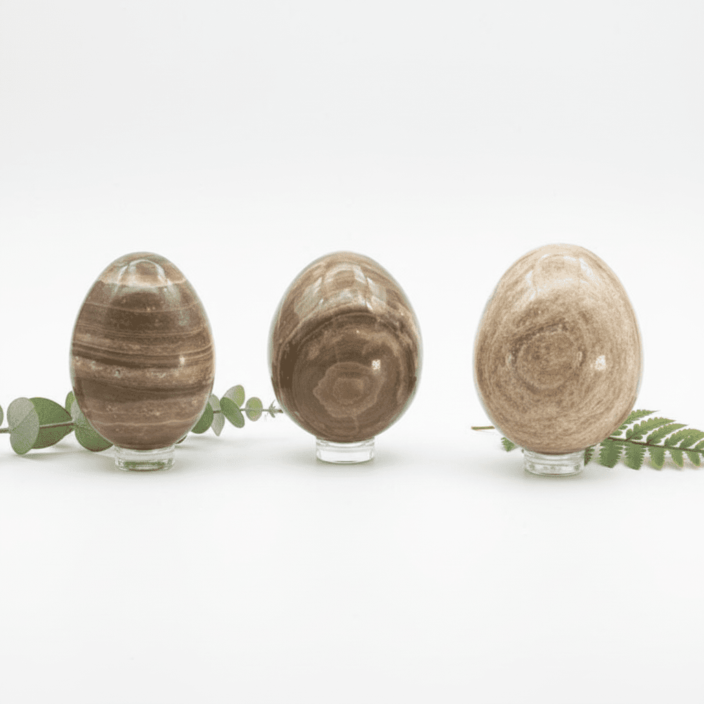 Brown Onyx Egg Size 2 to 3 Inches (1 Piece) Wholesale Lot Crystal Gemstone ShapesCrystal River Gems