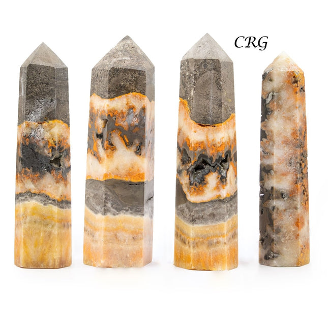 Bumblebee Jasper Polished Towers (1 Kilogram) Size 2.5 to 4.5 Inches Bulk Wholesale Lot Crystal Tower Points