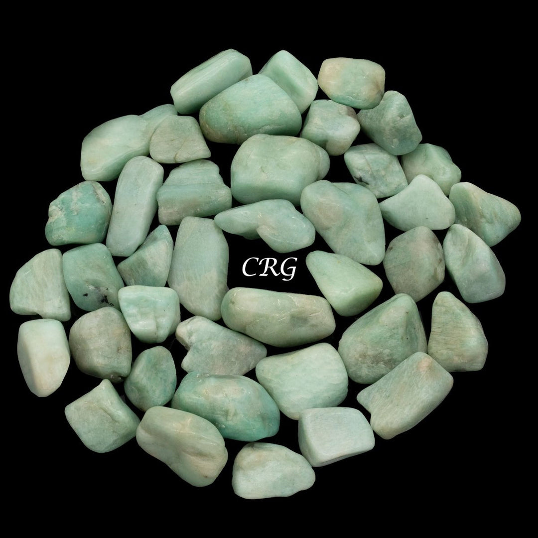 Amazonite Tumbled Pale Crystals (Size 1 to 2 Inches) Bulk Wholesale Lot Crystal Gemstone Minerals