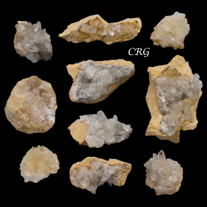 White Calcite on Matrix Rough Rock Large Flat (1 Flat) Size 20 to 50 mm Bulk Wholesale Lot Crystal Minerals