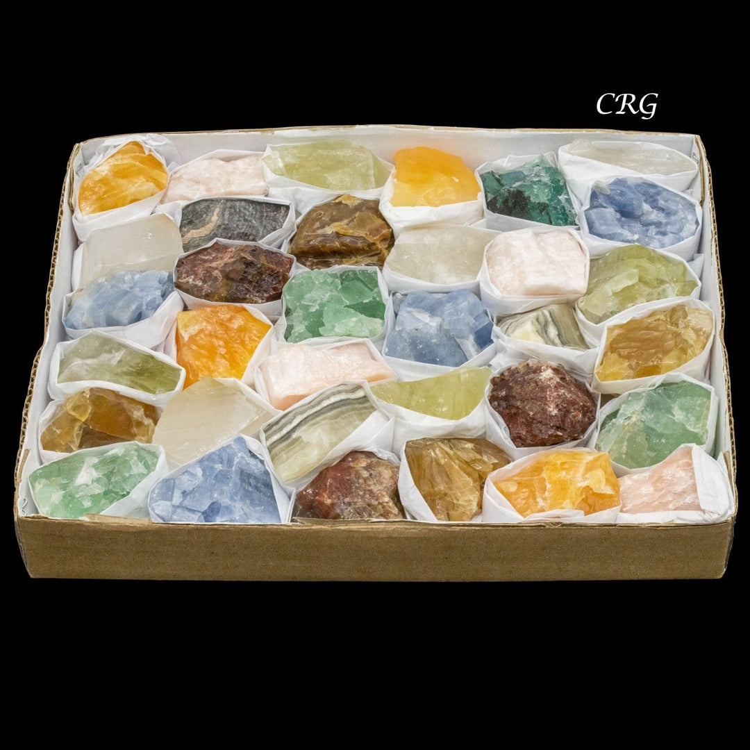 Calcite Colorful Assortment Large Flat (Size 1.5 to 3.5 Inches) Bulk W ...