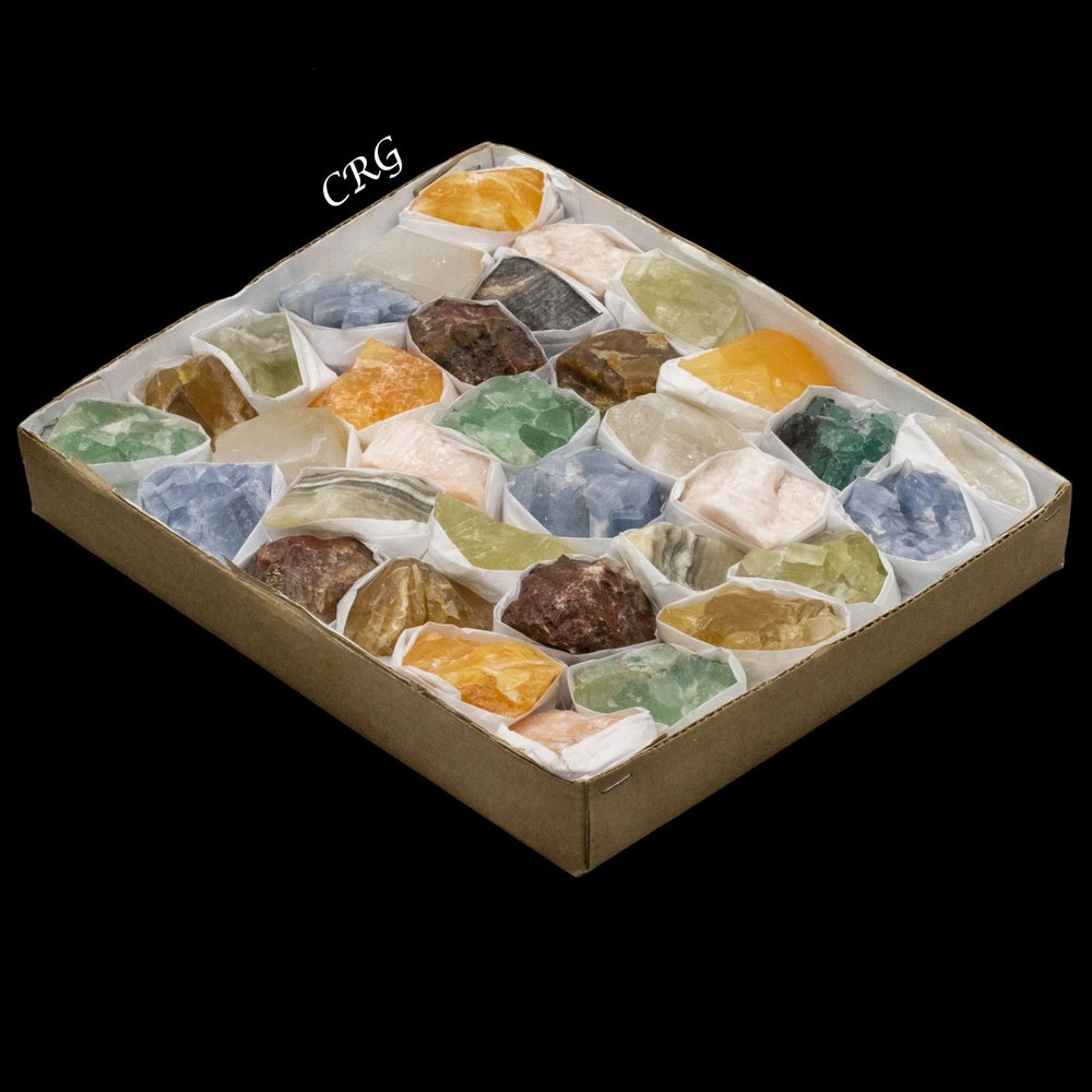 Calcite Colorful Assortment Large Flat (Size 1.5 to 3.5 Inches) Bulk Wholesale Flat CrystalsCrystal River Gems