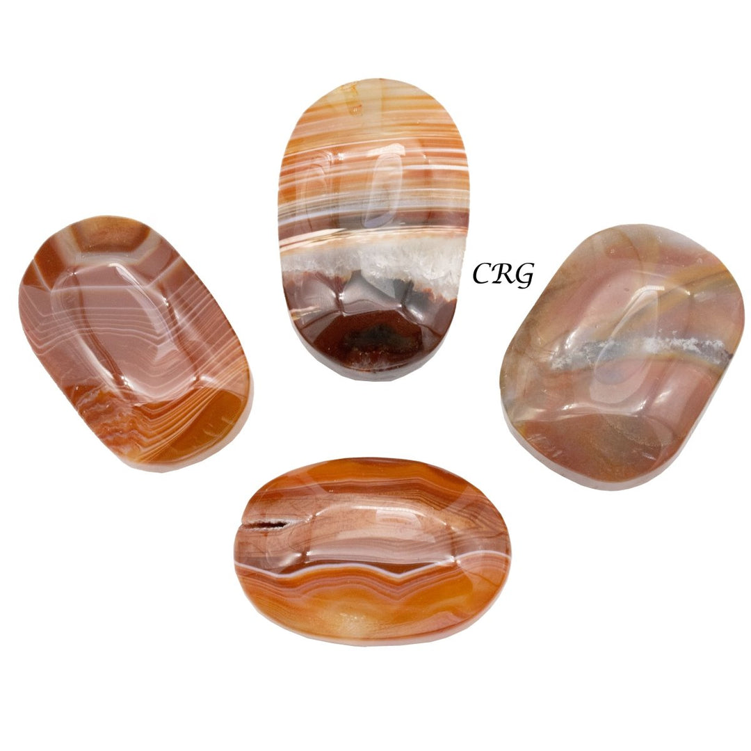 Carnelian Agate Gallet Palm Stones (1 Pound) Size 2 Inches Crystal Worry/Pocket Stone