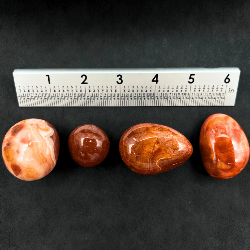 Carnelian Banded Agate Tumbled StonesCrystal River Gems