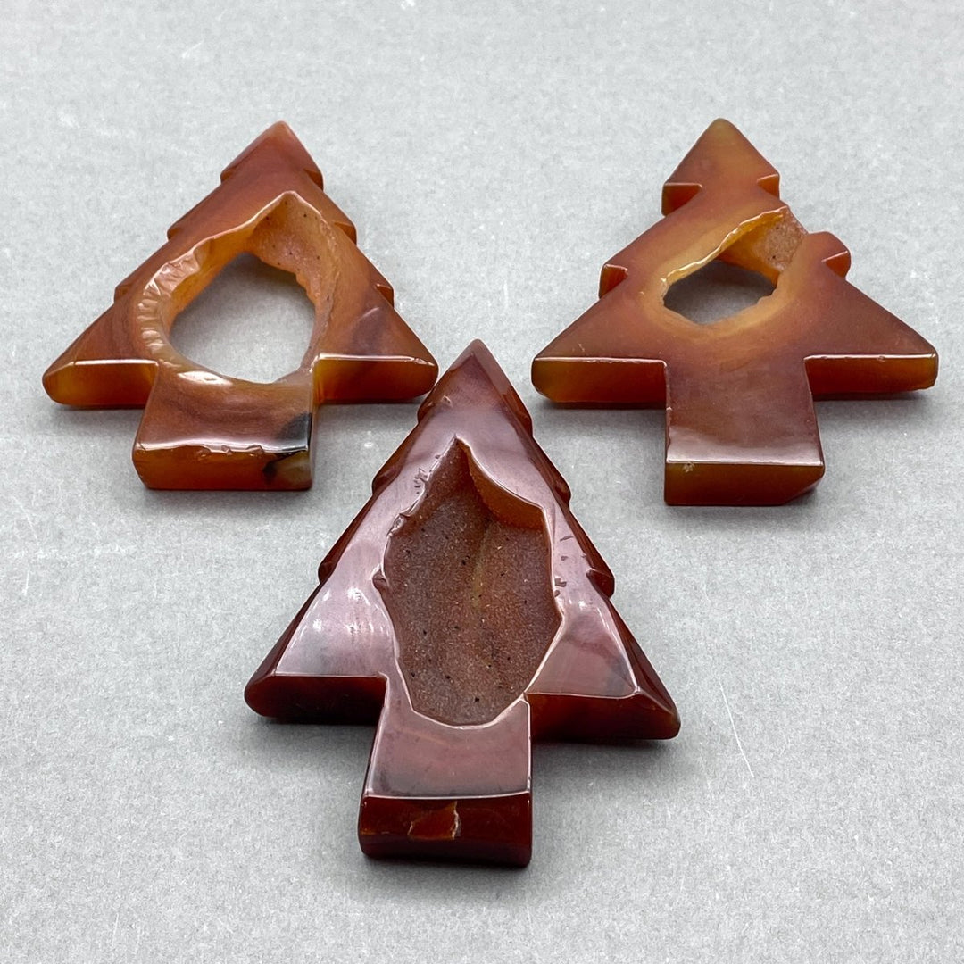 Carnelian Druzy Christmas Tree CarvingCrystal River Gems