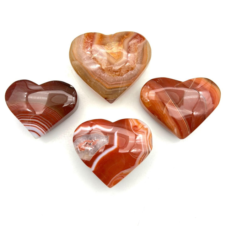 Carnelian Polished HeartsCrystal River Gems