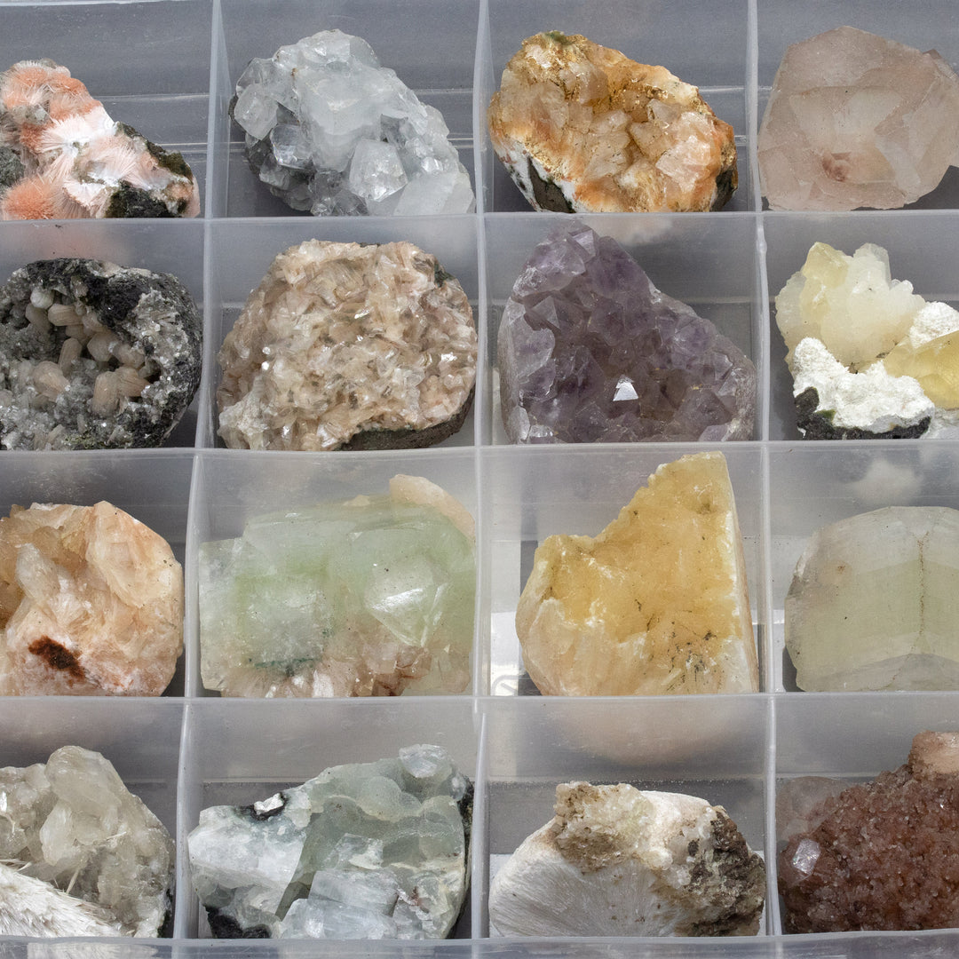 Zeolite Mixed Flat (24 Pieces) Bulk Wholesale Lot Raw Crystals Minerals Gemstones