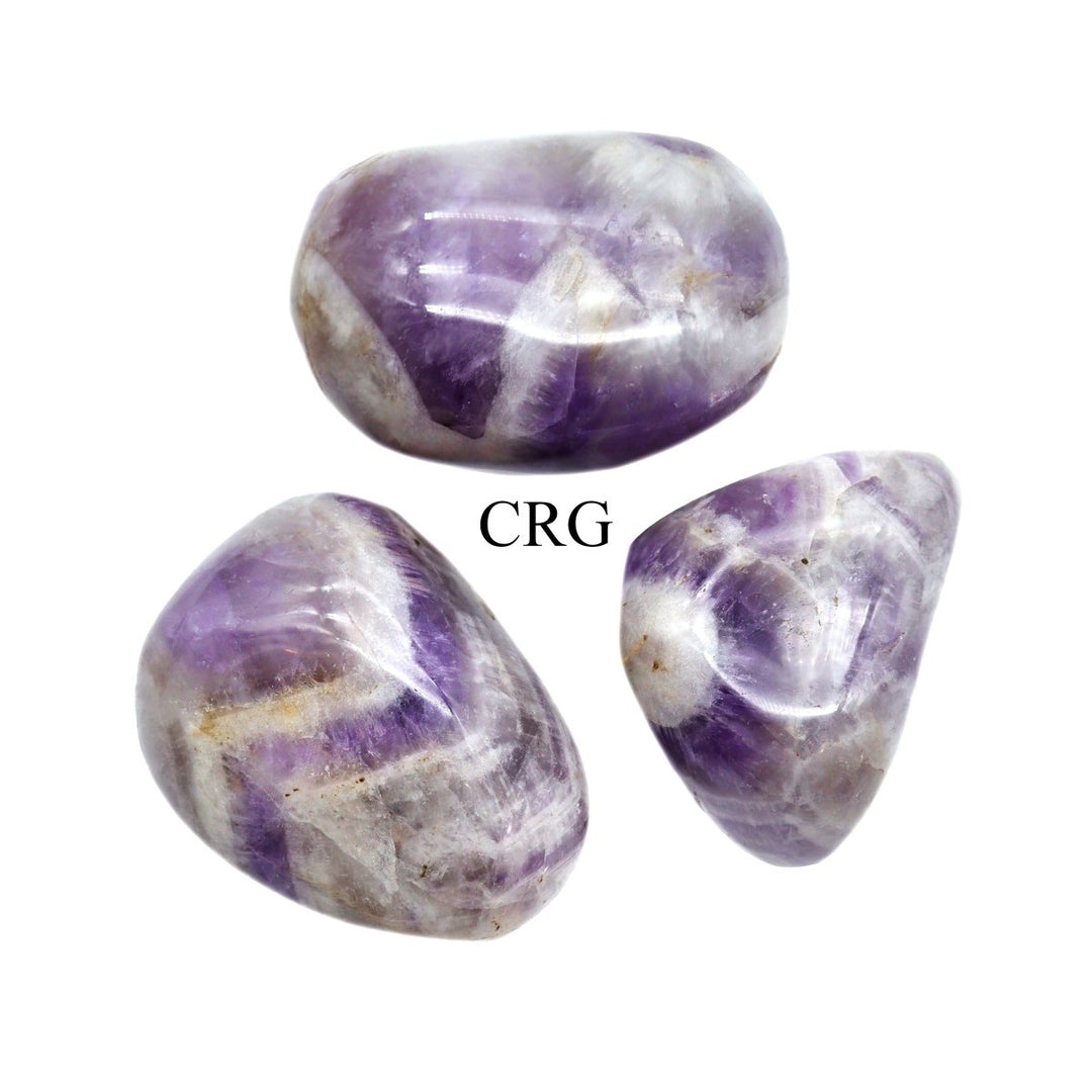 Chevron Amethyst Tumbled Gallet (1 Piece) Size 2 to 3 Inches Crystal Gemstone Palm Stone