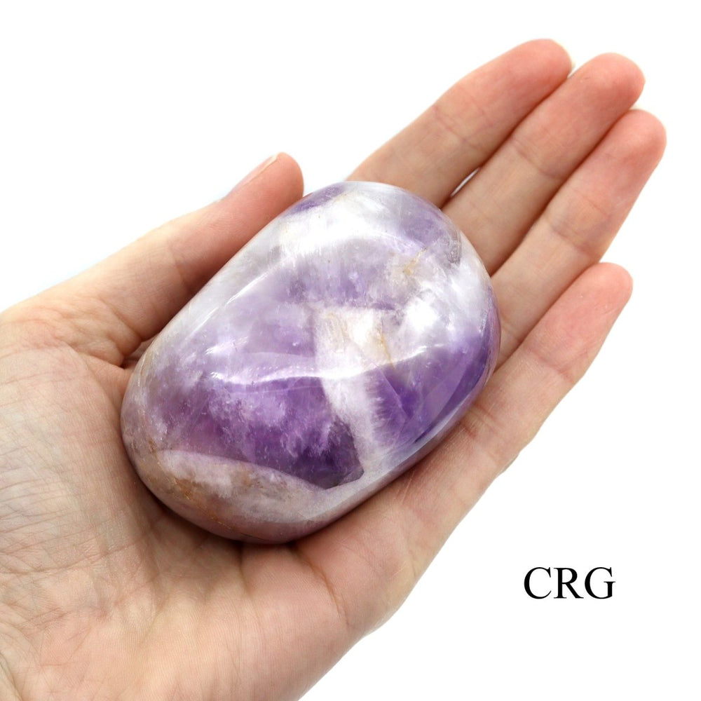 Chevron Amethyst Tumbled Gallet (1 Piece) Size 2 to 3 Inches Crystal Gemstone Palm Stone