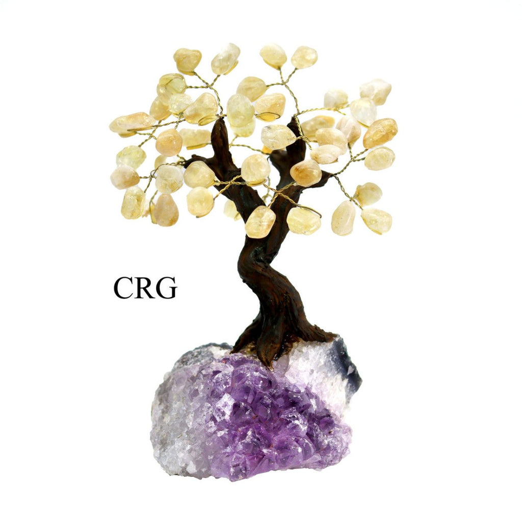citrine bonsai tree Citrine Bonsai Tree with Crystal Base (1 Piece) Size 7.5 to 8 Inches G –  Crystal River Gems