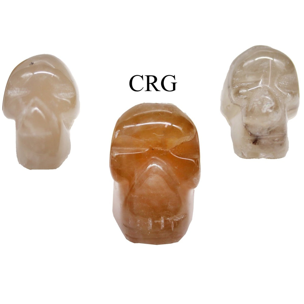 Citrine Gemstone Skull (5 Pieces) Size 30 mm Crystal Carving Shapes