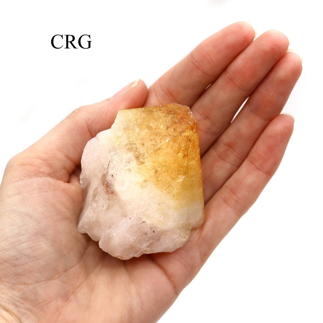 Citrine Points Large Extra Quality Medium Flat (1 Flat) Size 70 to 85 mm Bulk Wholesale Lot Crystal MineralsCrystal River Gems