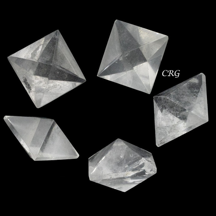 Clear Quartz Octahedron (5 Pieces) Size 25 by 35 mm Crystal Gemstone Shapes