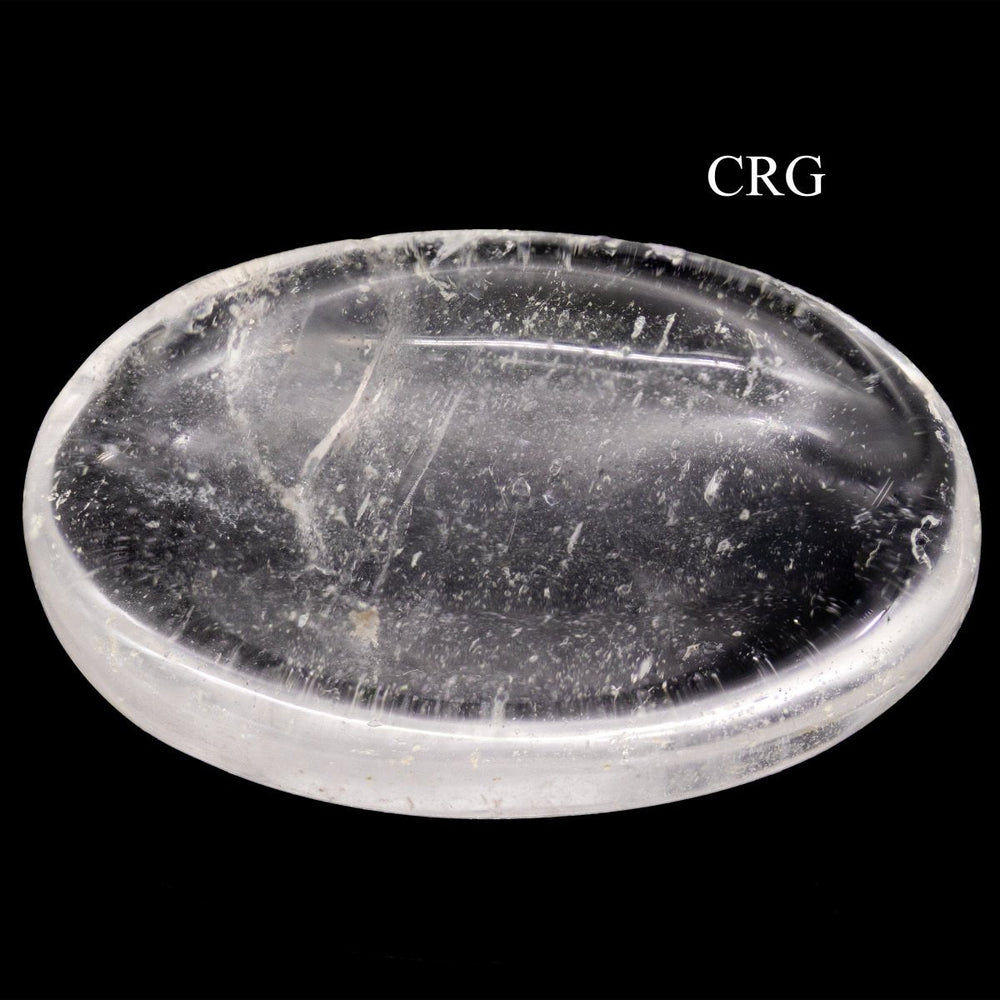 Clear Quartz Worry Stones with Thumb Indent (4 Pieces) Size 1 Inch Crystal Gemstone Palm Stone