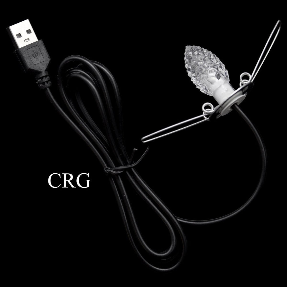 Color Changing Light Bulb and Black USB Cable (1 Piece) Size 1.5 Inches Home Decor LightCrystal River Gems