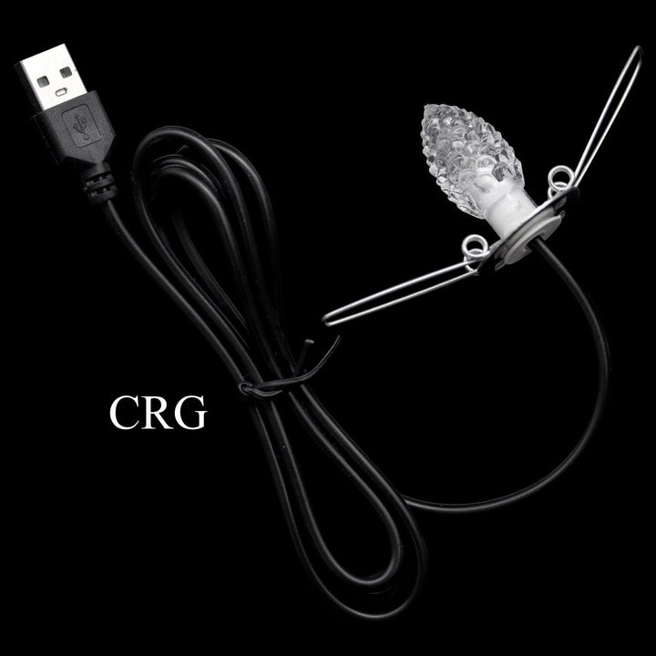 Color Changing Light Bulb and Black USB Cable (1 Piece) Size 1.5 Inches Home Decor LightCrystal River Gems