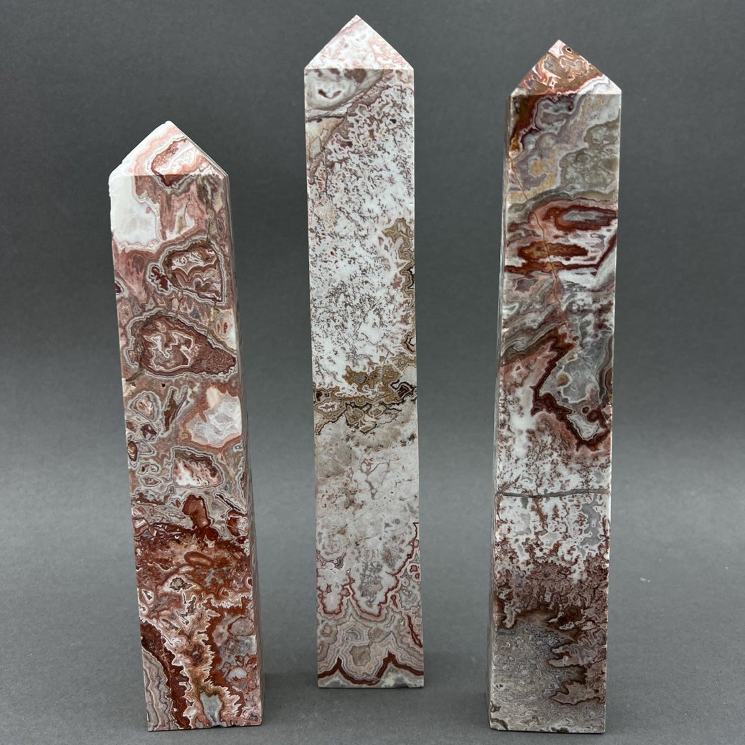 Crazy Lace Agate Tower 7 to 12 Inches (1 Piece)Crystal River Gems