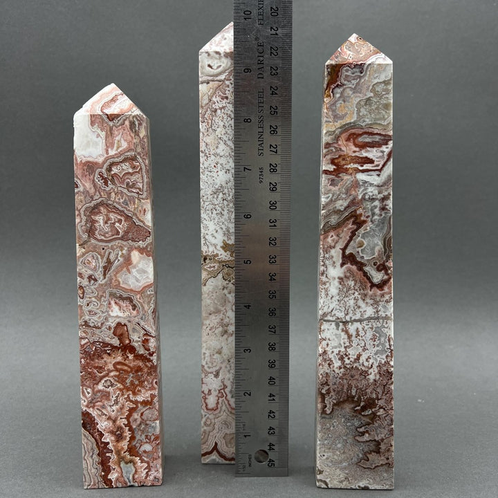 Crazy Lace Agate Tower 7 to 12 Inches (1 Piece)Crystal River Gems