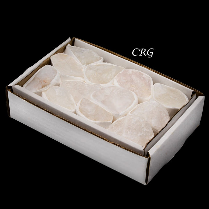 Crystal Quartz Rough Small Flat (12 Pieces) Size 1.25 to 2.5 Inches Bulk Wholesale Lot Crystal MineralsCrystal River Gems