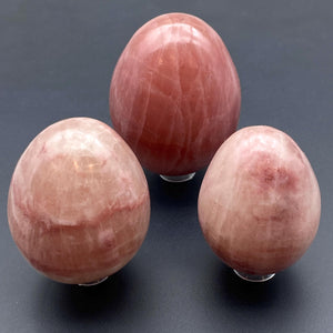 Rose Calcite Gemstone Egg Carving