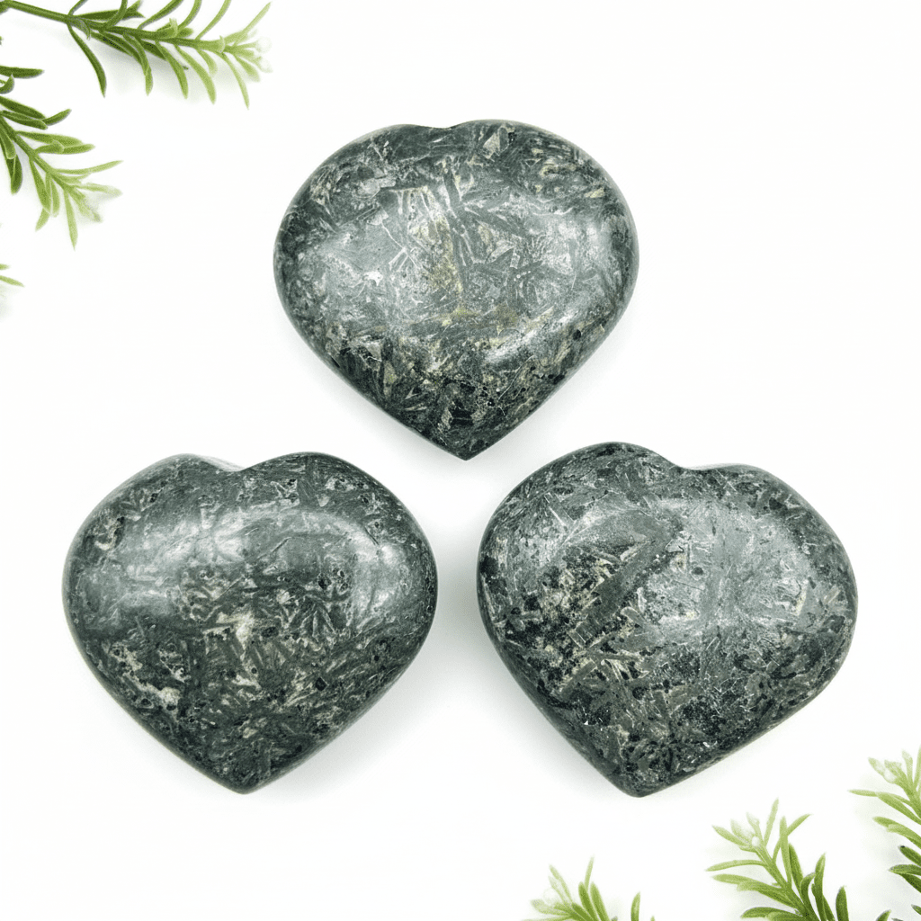 Diopside Polished HeartsCrystal River Gems