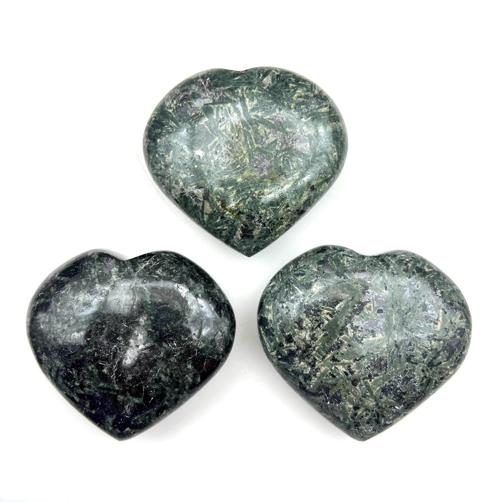 Diopside Polished HeartsCrystal River Gems