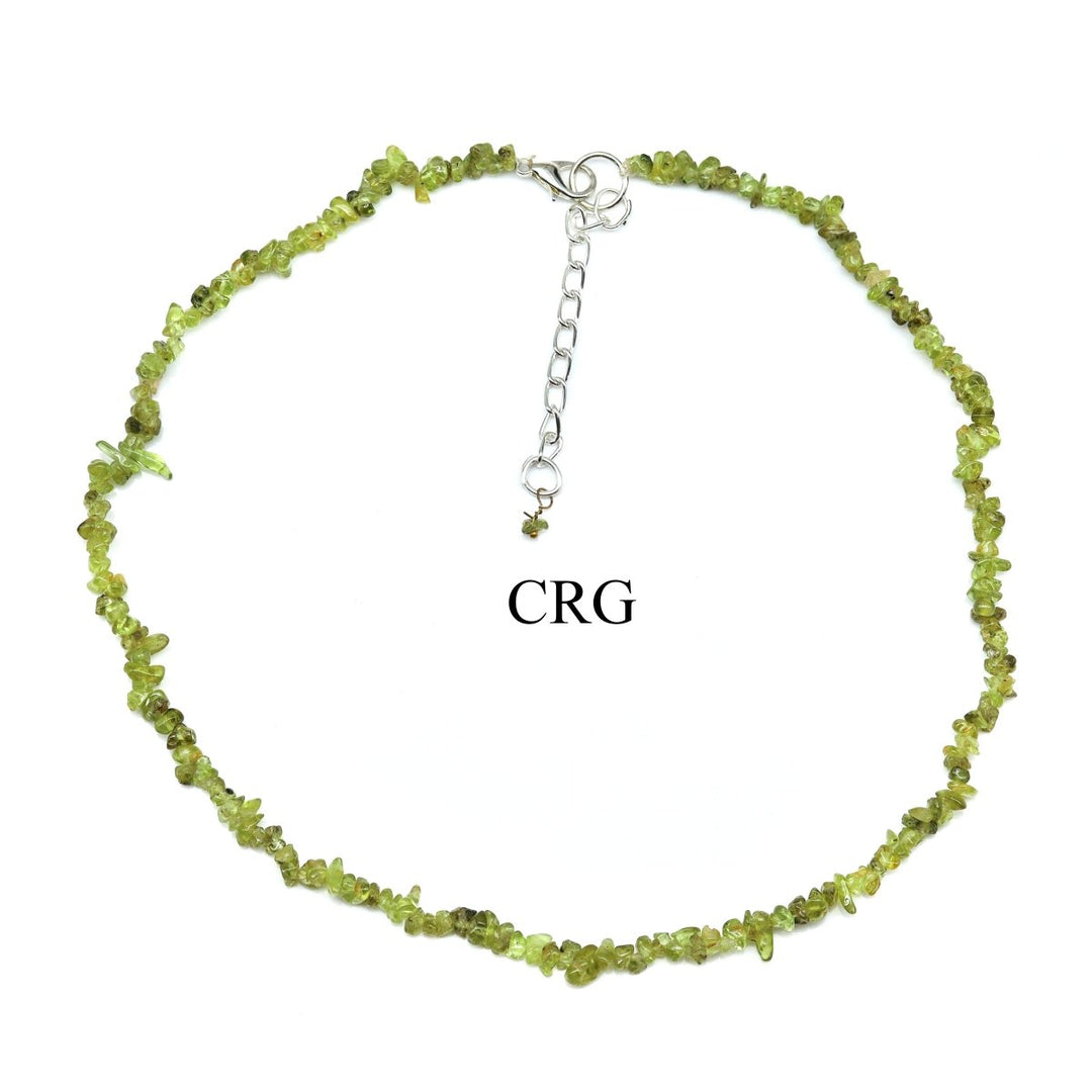 Peridot - Inspired Strand Chip Choker Necklace (4 Pieces) Wholesale Crystal Gemstone JewelryCrystal River Gems