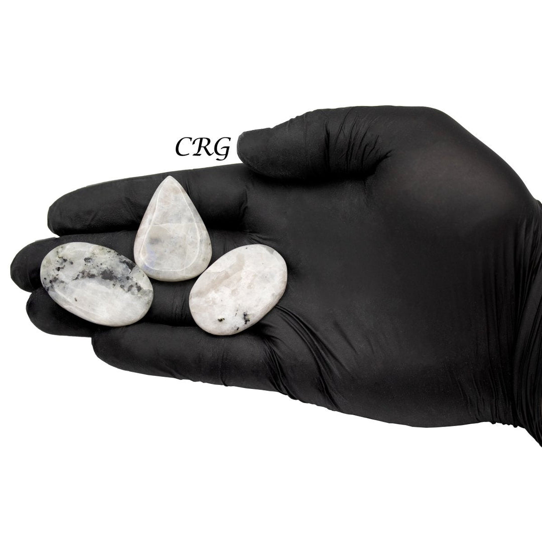 Rainbow Moonstone Cabochons (75 Grams) Mixed Sizes Bulk Wholesale Lot Crystal Minerals