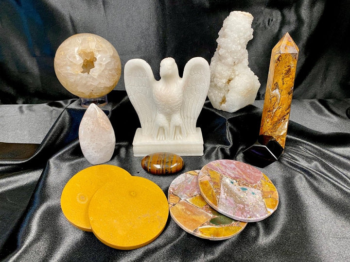 Eagle and Mixed Carvings Bundle Lot (11 Pieces) Bulk Wholesale Gemstone Décor CollectionCrystal River Gems