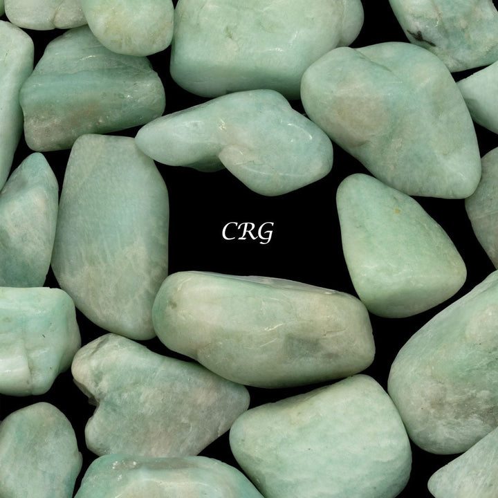 Amazonite Tumbled Pale Crystals (Size 1 to 2 Inches) Bulk Wholesale Lot Crystal Gemstone Minerals