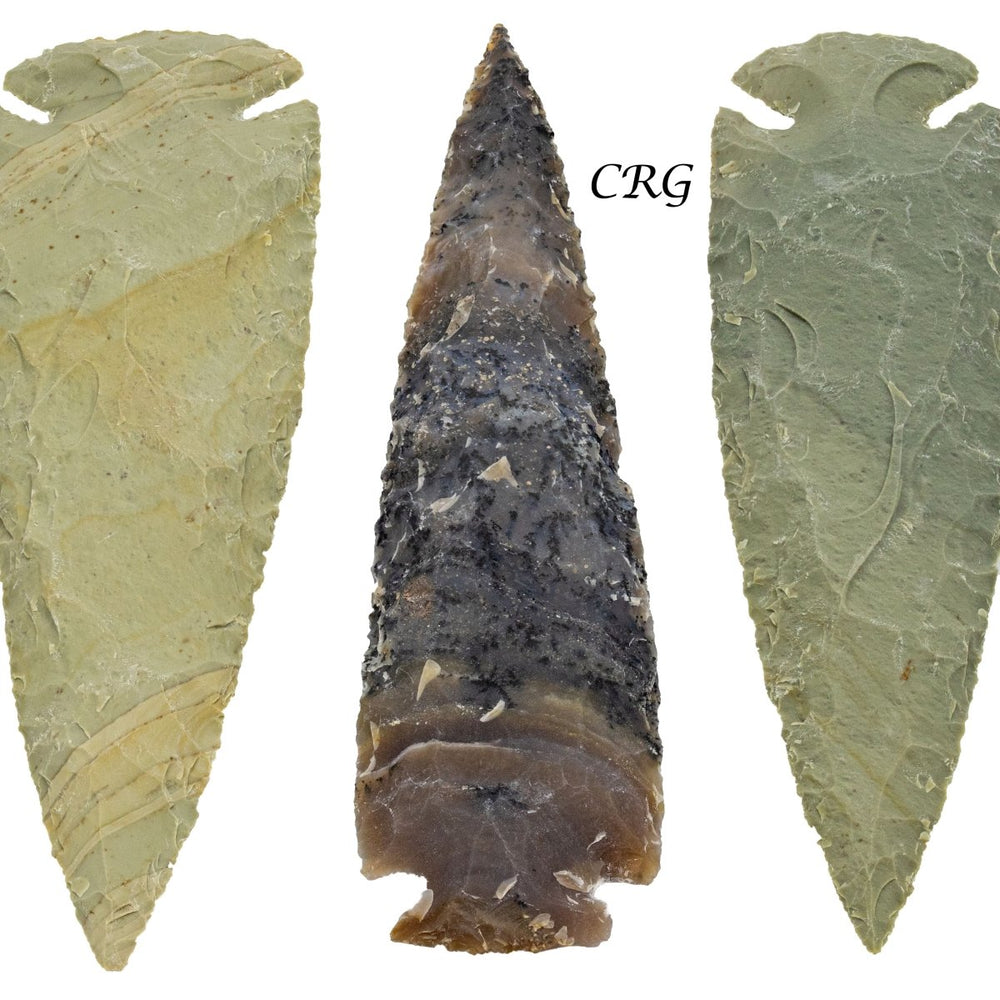 Fancy Jasper Arrowheads (5 Pieces) Size 5 Inches Crystal Gemstone MineralCrystal River Gems