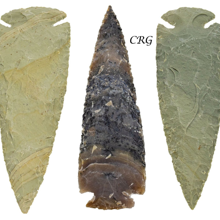 Fancy Jasper Arrowheads (5 Pieces) Size 5 Inches Crystal Gemstone MineralCrystal River Gems