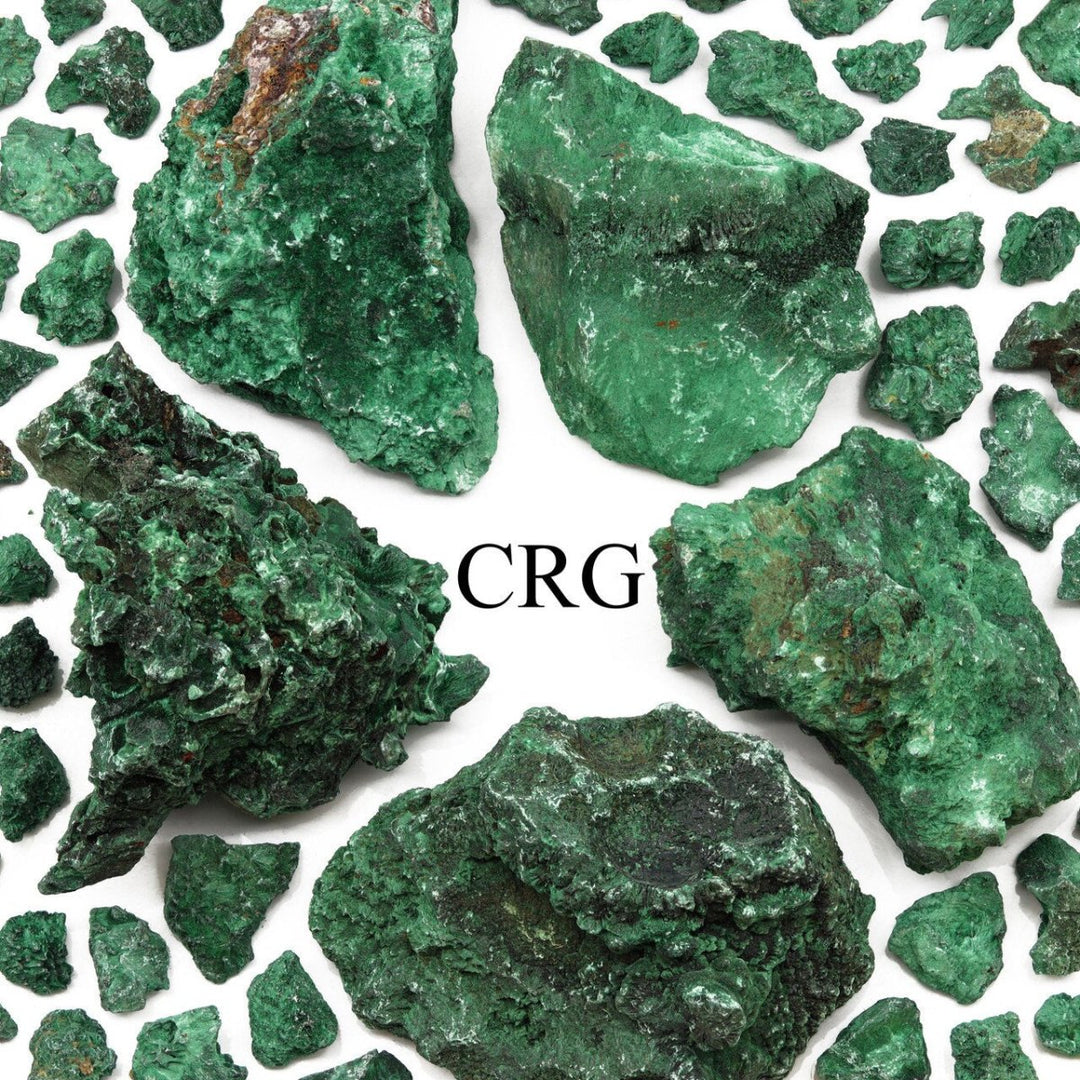 Fibrous Malachite Mixed Sizes Bulk Wholesale Lot Raw Crystals Minerals GemstonesCrystal River Gems