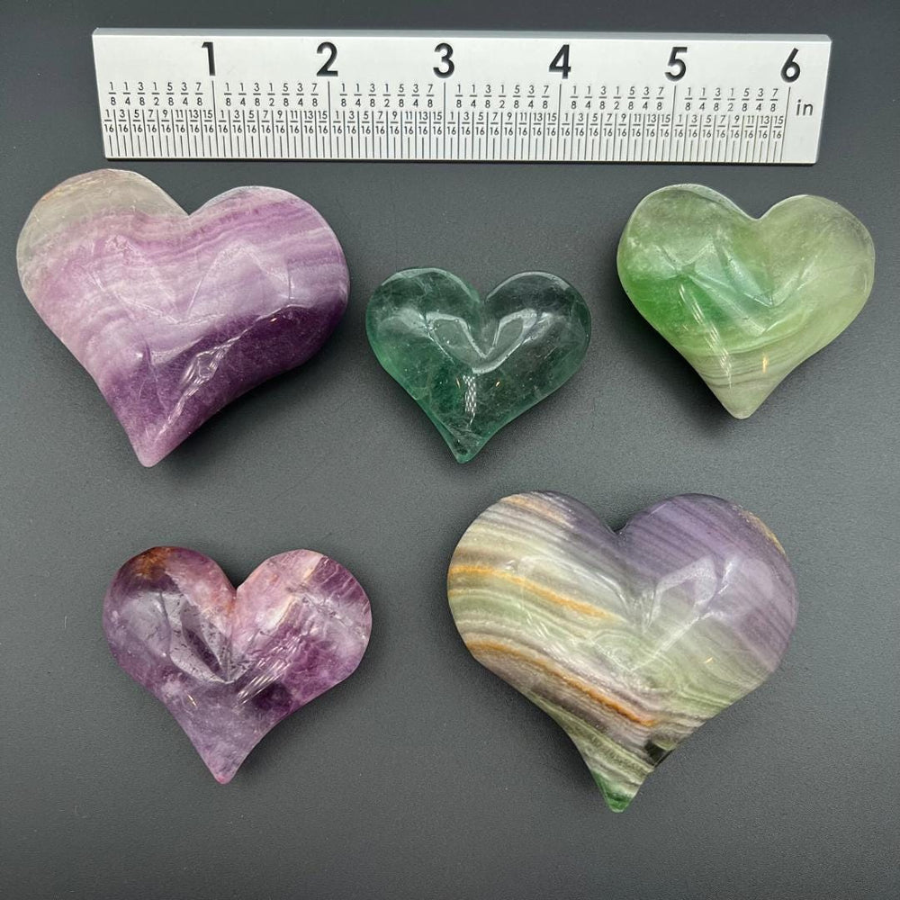 Fluorite Heart Carving GemstoneCrystal River Gems