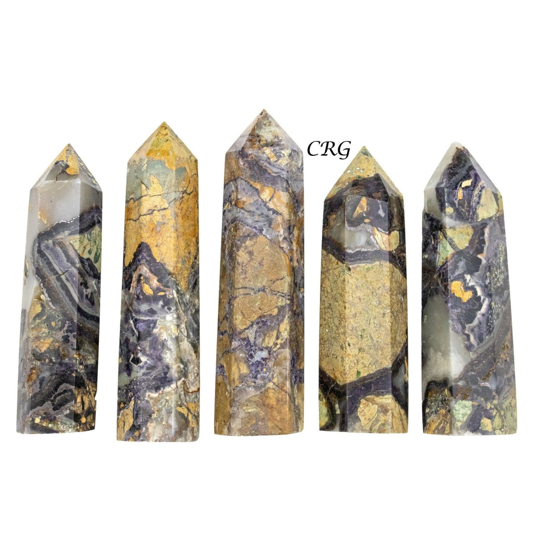 Fluorite Root Towers (1 Pound) Size 3 to 4 Inches 6-Sided Crystal Gemstone Points