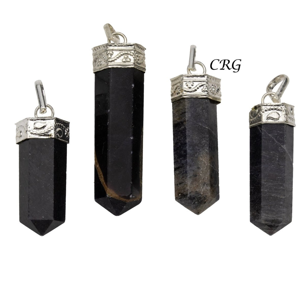 Garnet Faceted Pendants with Silver Plated Bail (4 Pieces)Crystal River Gems