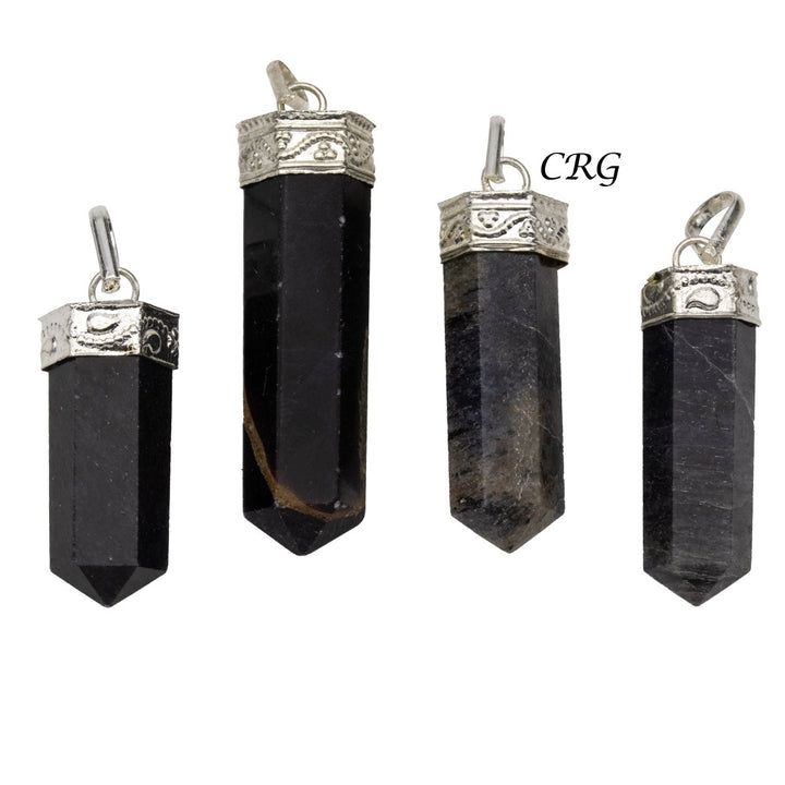 Garnet Faceted Pendants with Silver Plated Bail (4 Pieces)Crystal River Gems