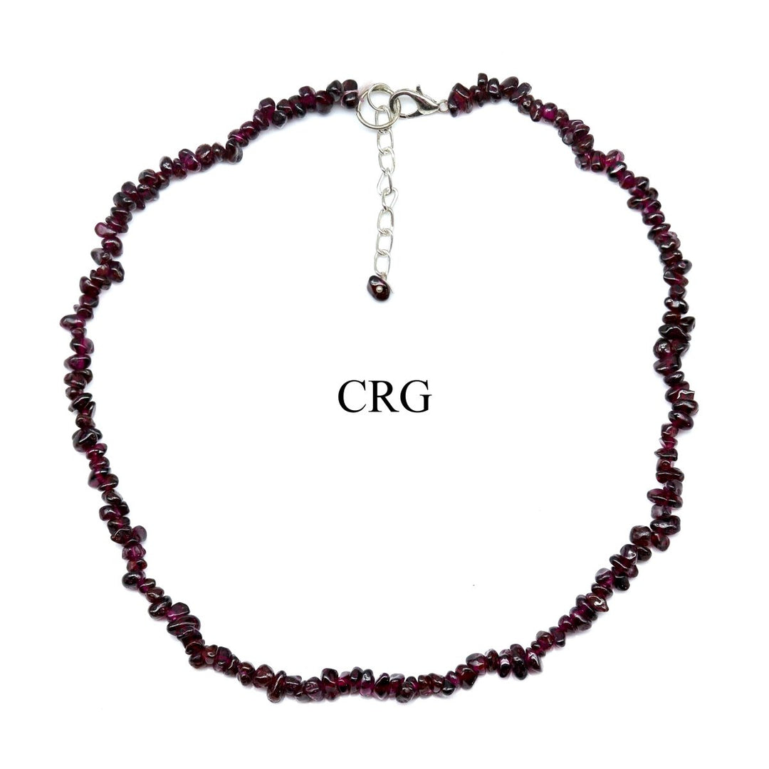 Garnet Strand Chip Choker Necklace (16 Inches) (4 Pieces)Crystal River Gems