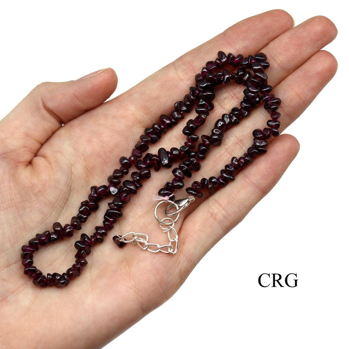 Garnet Strand Chip Choker Necklace (16 Inches) (4 Pieces)Crystal River Gems