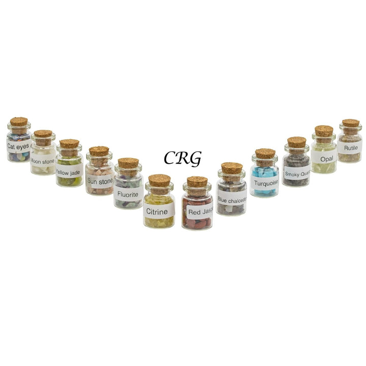 Gemstone Chips in Small Bottle (12 Pieces)(1 Sets Of 12) Assorted Crystal ConfettiCrystal River Gems