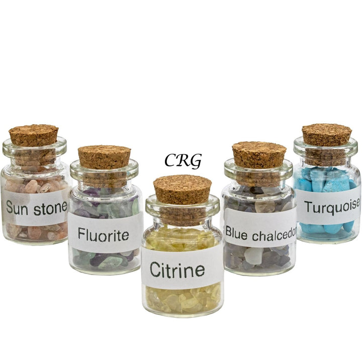 Gemstone Chips in Small Bottle (12 Pieces)(1 Sets Of 12) Assorted Crystal ConfettiCrystal River Gems