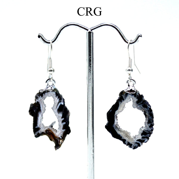 Geode Slice Earrings w Silver Earwire (1 Piece)Crystal River Gems