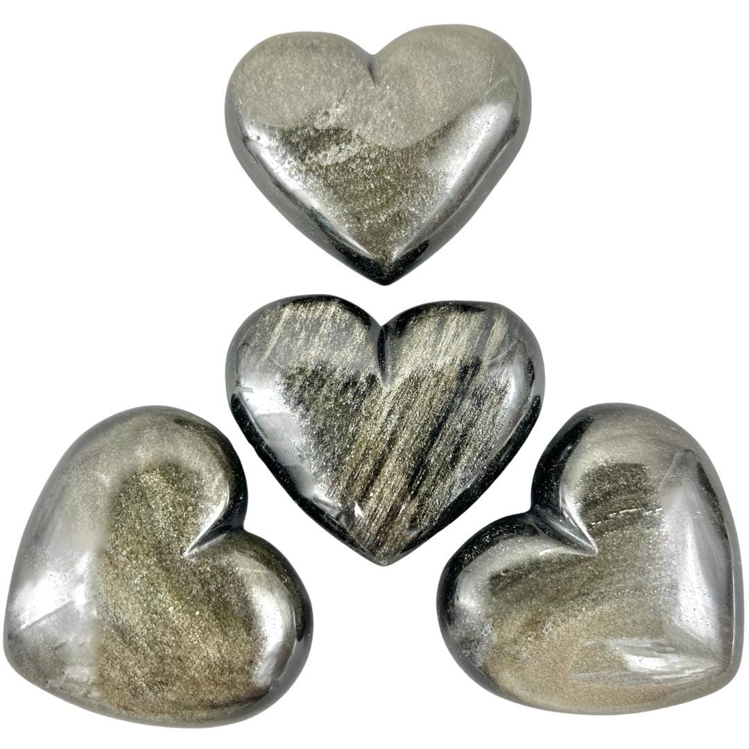 Gold Sheen Obsidian HeartCrystal River Gems