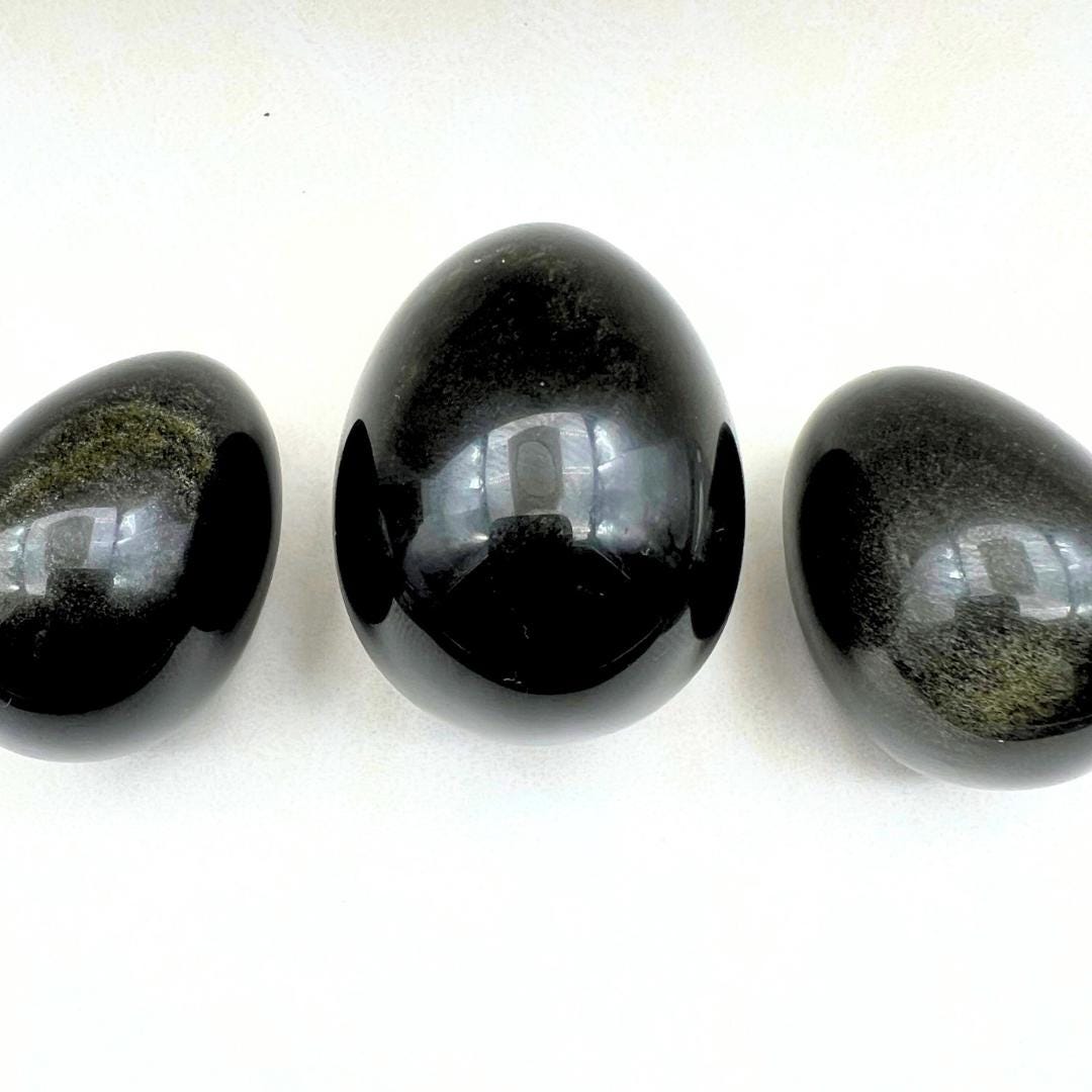 Gold Sheen Obsidian Polished EggCrystal River Gems