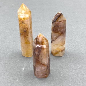 Golden Healer Quartz Polished Standing Hexagon Tower